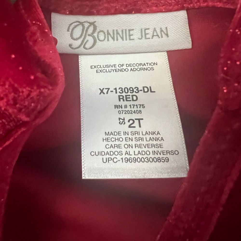Bonnie Jean Smocked Santa Dress-Size 2T - Picture 5 of 5